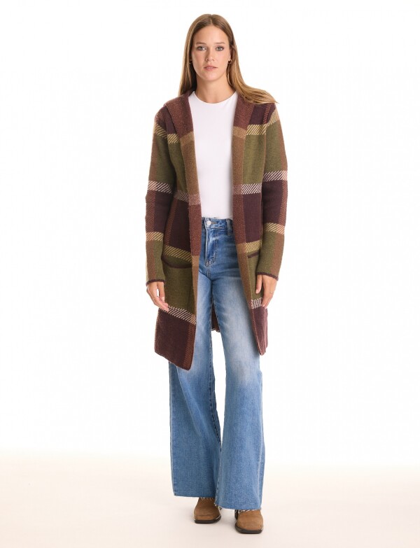 Cardigan Capucha OLIVA/MULTI