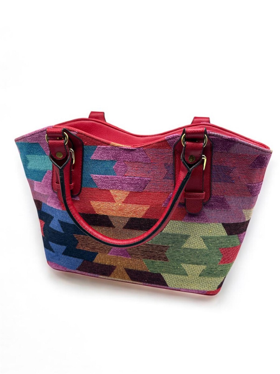Cartera Lux Ethnic A - Cartera Lux Rojo 