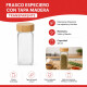 Frasco especiero con tapa de madera x6 TRANSPARENTE