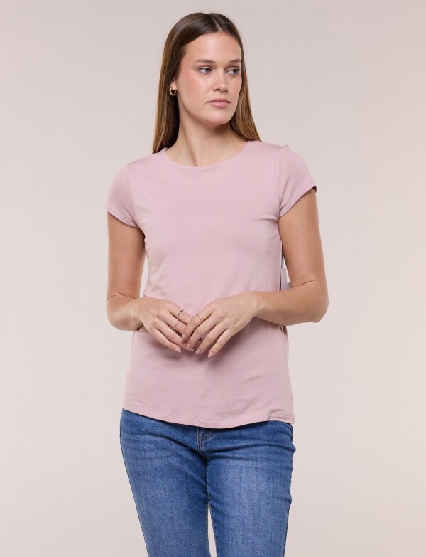 Remera Basica Manga Corta ROSA