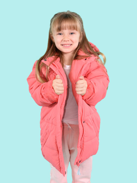 CAMPERA CAPITONEADA CORAL