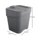 Tarro de residuos 2,5L GRIS