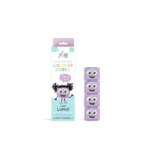 GP-FIN-4PK Set De 4 Cubos Glo Pals Lumi Violeta