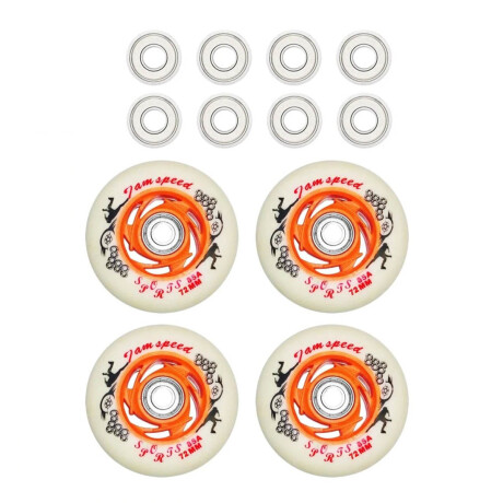 Set Ruedas Silicona Patín Rollers 72mm +8 Rulemanes 2