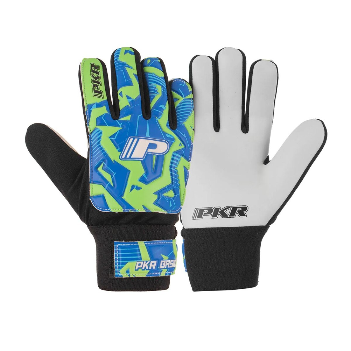 Guantes Golero Entrenamiento Niños Poker - Azul-verde 