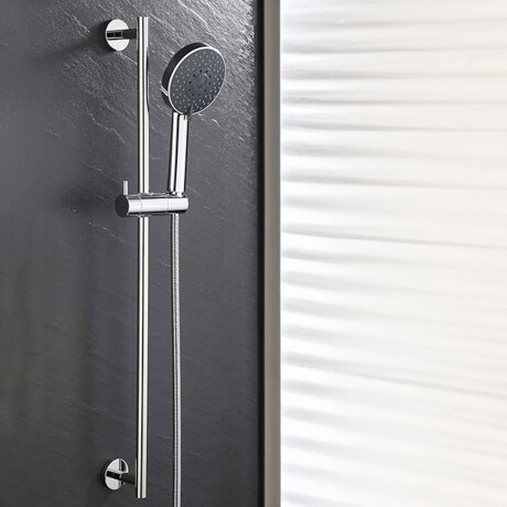 BARRAL DE DUCHA METAL DESLIZANTE BRILLO CROMO 70CM ACERO CROMO
