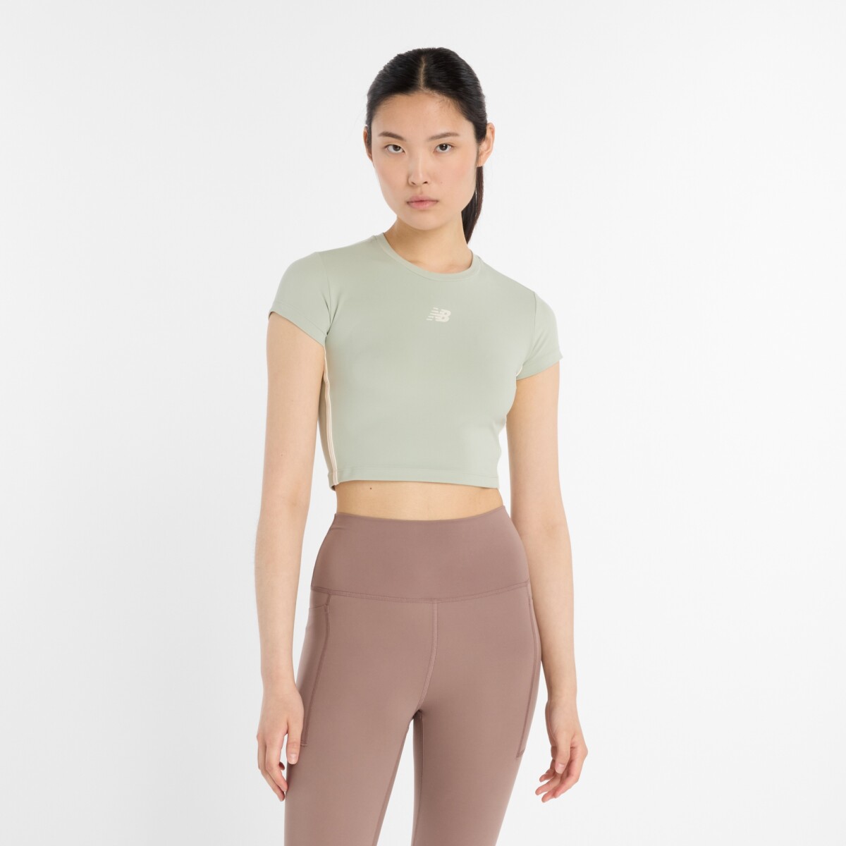 Remera New Balance de Dama - Harmony Fitted - WT51134GAS - GREEN 