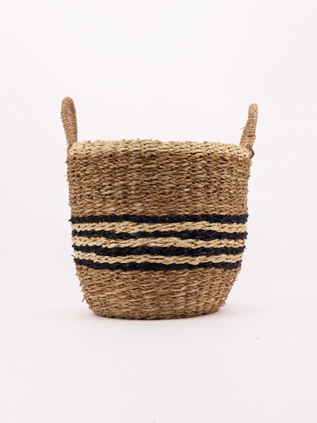 CANASTO RAYAS CON ASAS MARRON
