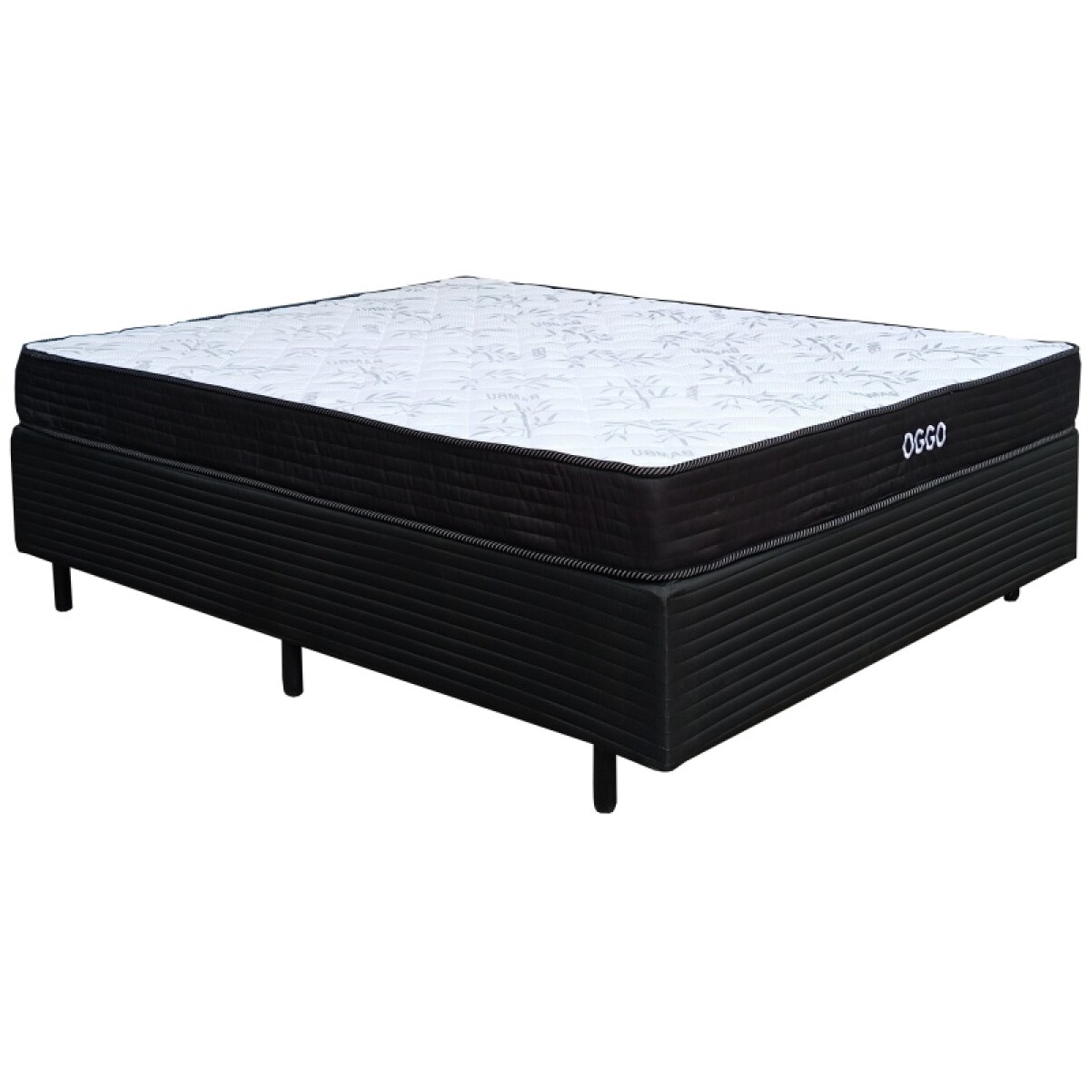 2 Plazas Sommier Base Box Colchon Super Mega Espuma Reversible 138 x 188 x 16 cm - 130 Kg 