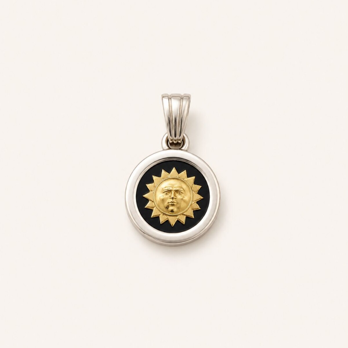 Medalla Sol Onix - Plata y Oro 