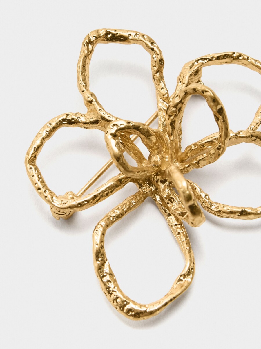 Broche Flor dorado