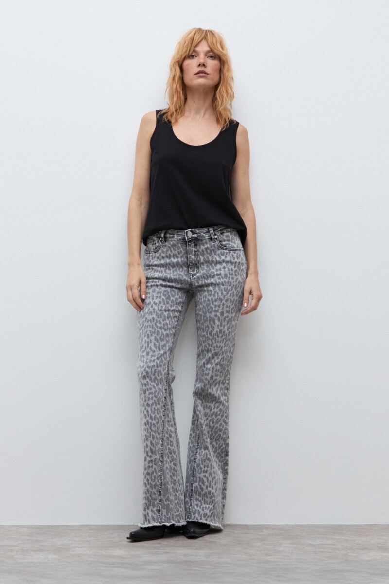 Jean oxford Rita animal print gris