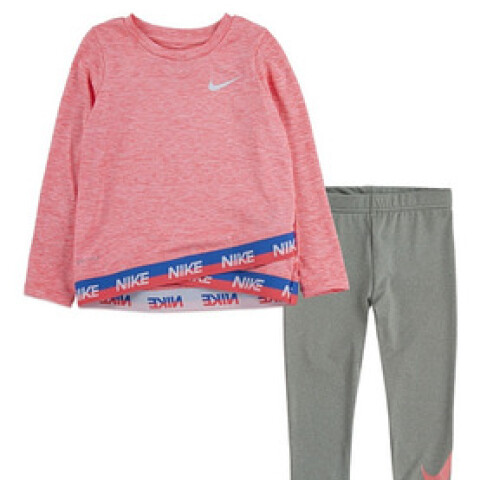 Conjunto Nike Nena Dri Fit Grey/Pink Color Único