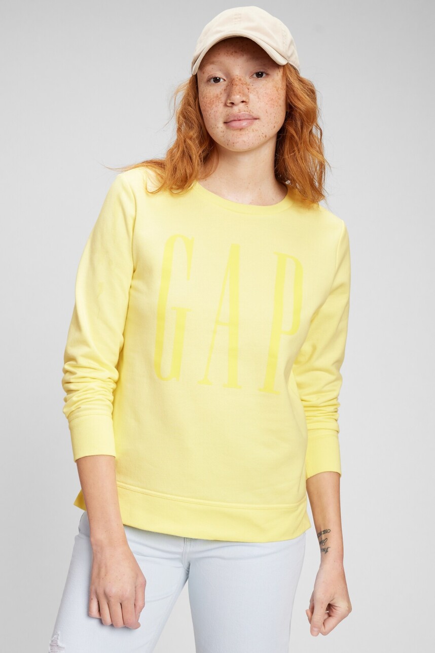 Buzo Logo Gap Mujer Soft Yellow