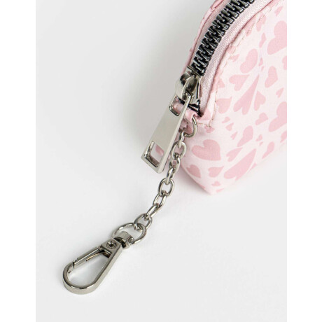 Monedero Cuerina Estampado Rosa Viejo