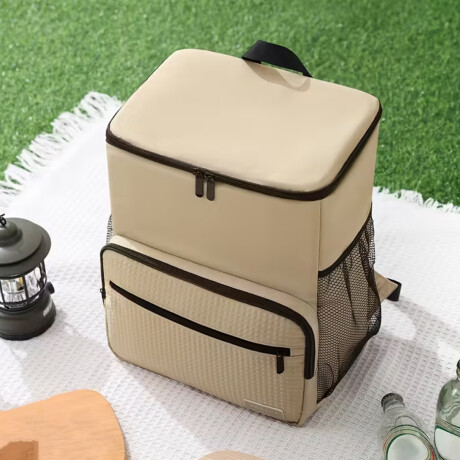 Mochila térmica para picnic o playa – 29x18x37cm Beige