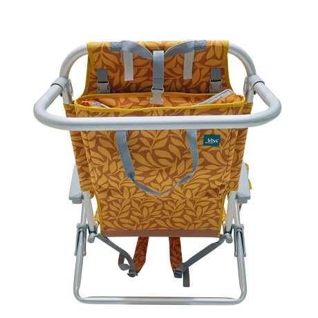 Silla Reposera Reforzada 120kg Plegable Aluminio Naranja
