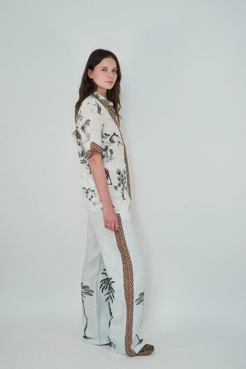 PANT MYSTIC BIRDS Blanco