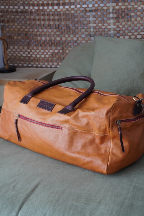 Weekender Bag Honey Red Zip