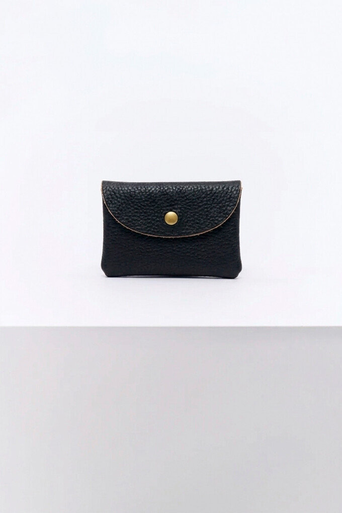 MONEDERO CUERO NEGRO