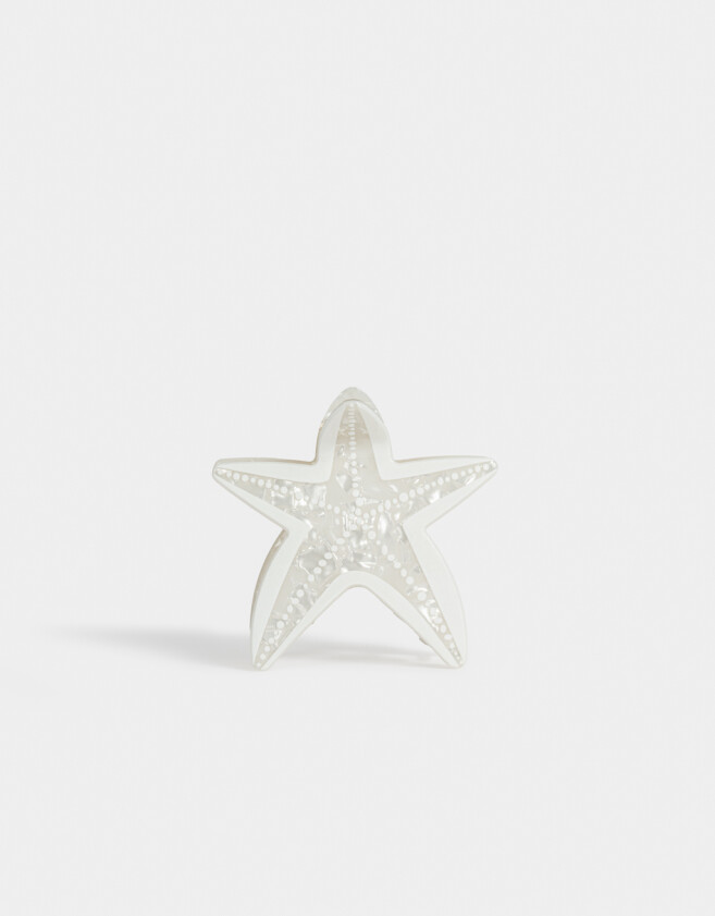 Broche Especiales Broche Estrella De Mar - Blanco Crudo