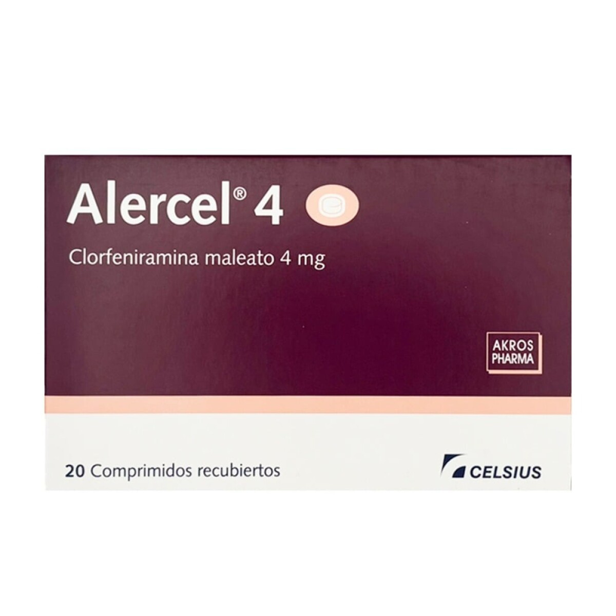 Alercel 4mg X 20 Comprimidos | Antialérgico Antihistamínico 