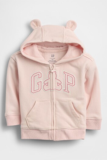 Canguro Logo Gap Sin Felpa Con Cierre Bebé Spring Pink
