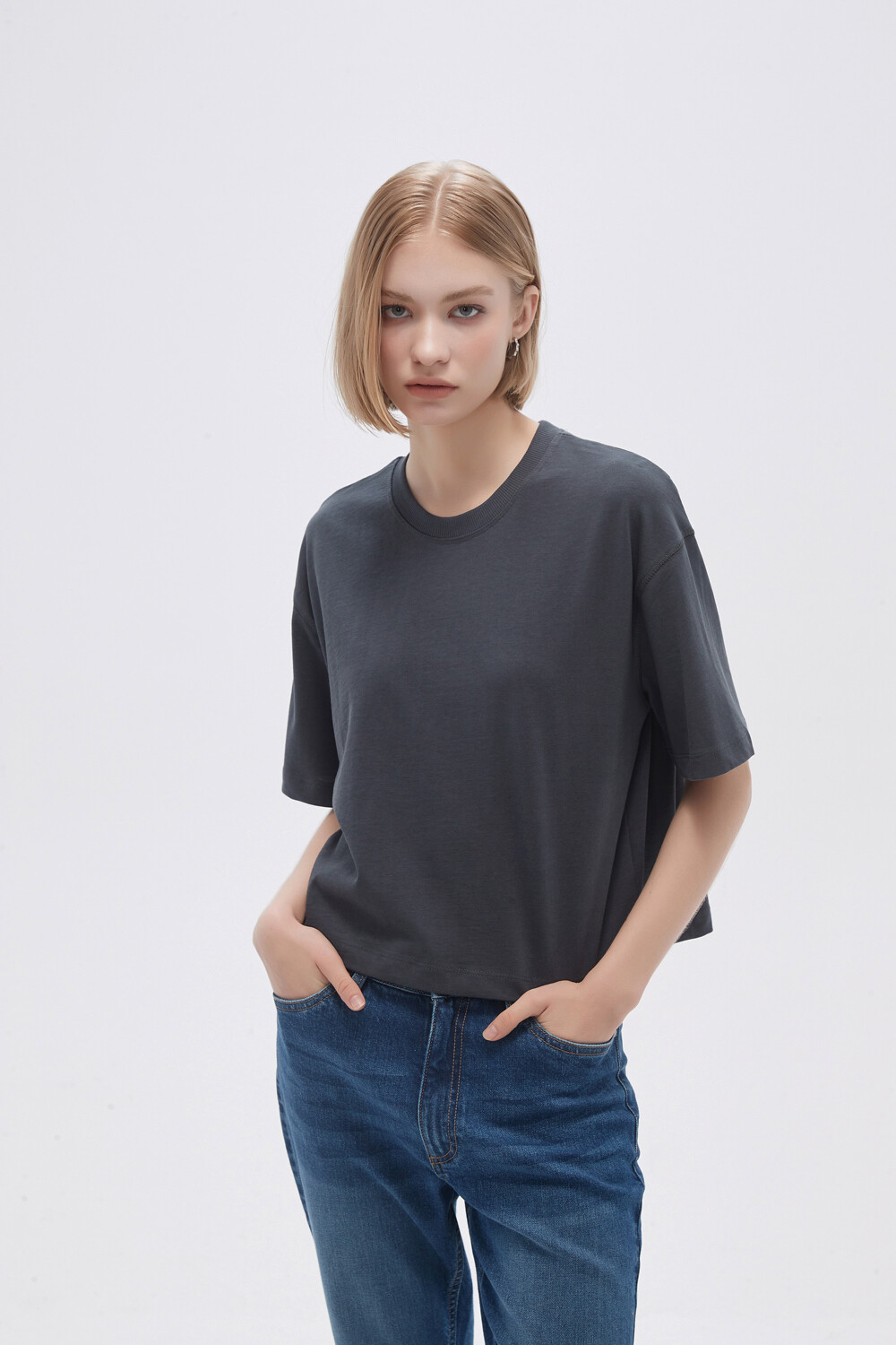 Remera Solisa Gris Topo