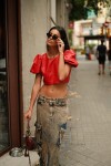 Romantic top Rojo