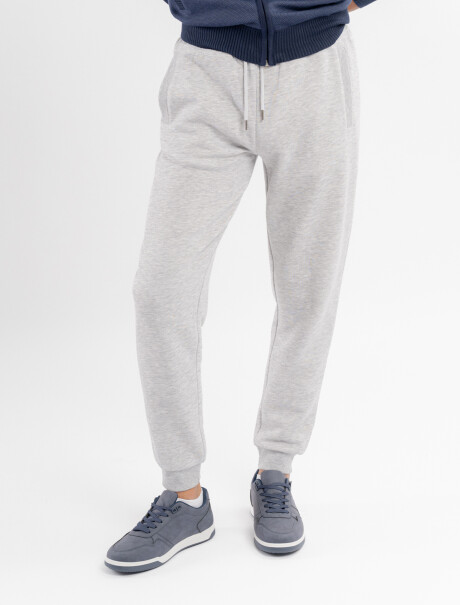 Pantalon felpa Leo gris melange