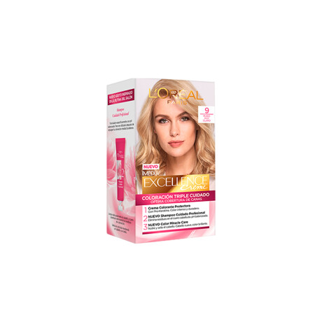 Tintura Para Cabello L'Oréal Paris Excellence Creme Rubio Claro N°9 Tintura Para Cabello L'Oréal Paris Excellence Creme Rubio Claro N°9