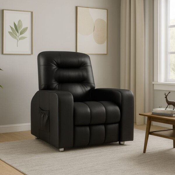 POLTRONA RECLINABLE AZERA - NEGRA POLTRONA RECLINABLE AZERA - NEGRA