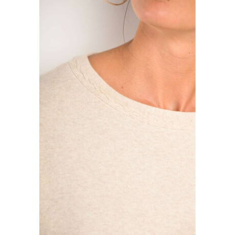Sweater Algodon Elastano Beige Melange