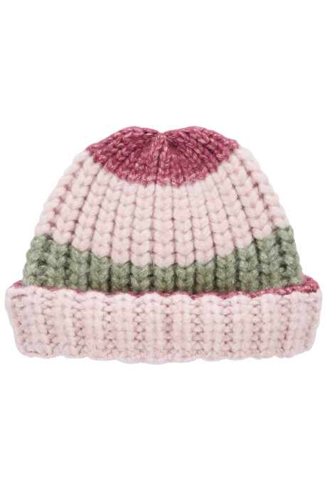 Gorro de lana, diseño a rayas Sin color