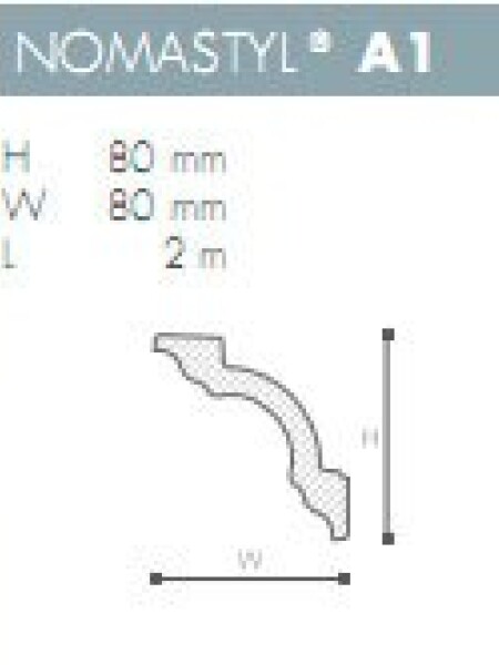 MOLDURA POLIESTIRENO NOMASTYL- A1 - 2 mts - N/A