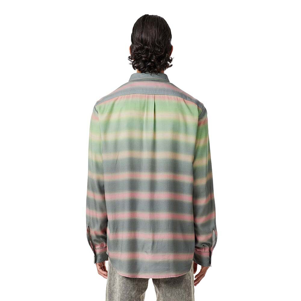 Camisa Diesel S-Tucker-Stripe Hombre Malachite Green