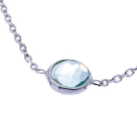 Gargantilla de Plata 925 con Topacio celeste Gargantilla de Plata 925 con Topacio celeste