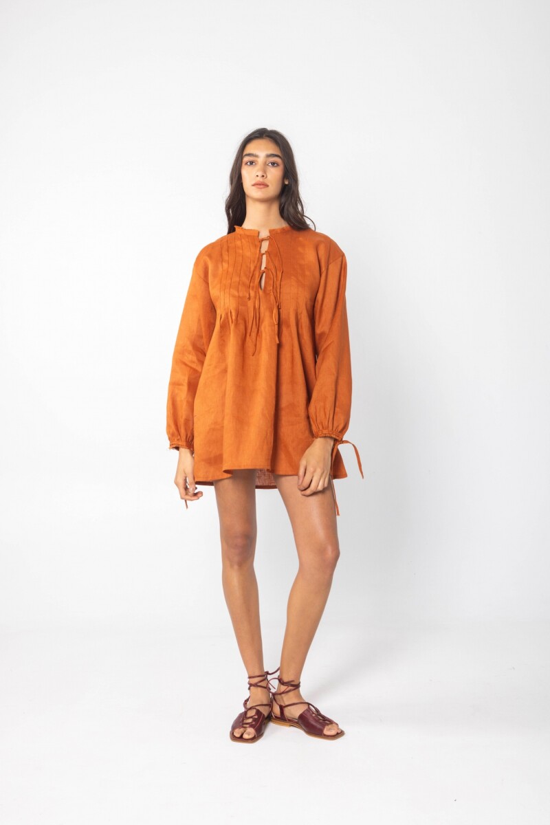 VESTIDO CORAL - Terracota 