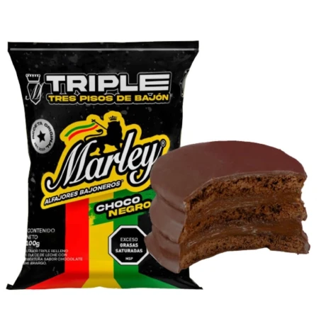 Caja X10 Alfajores Marley Triple Negro 001