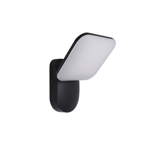 Aplique pared led negro 12W cálida 840lm 120° IP65 ZU0350