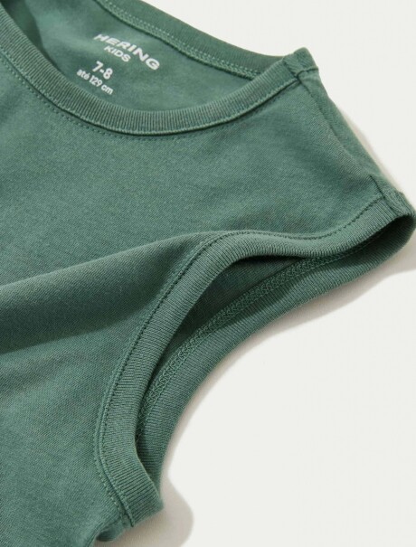 MUSCULOSA BÁSICA INFANTIL REGULAR VERDE