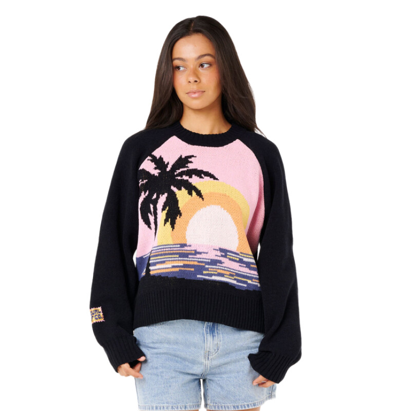 Buzo Rip Curl Paradise Knit Crew - Negro Buzo Rip Curl Paradise Knit Crew - Negro