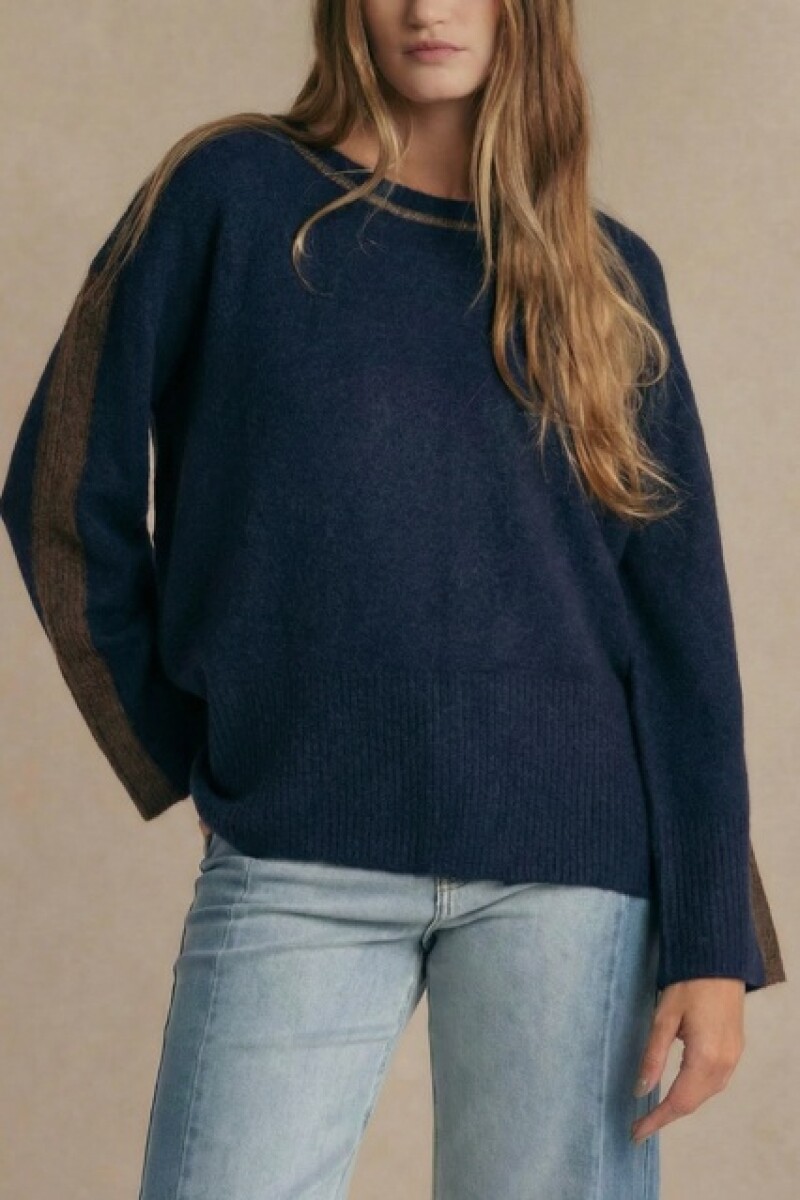 Sweater Combinado Marino