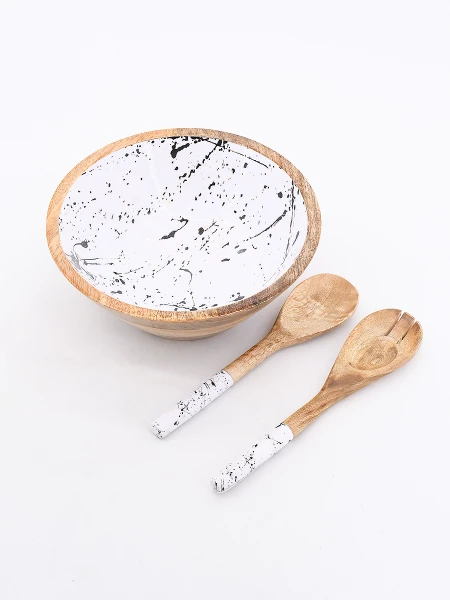 SET DE BOWL Y CUCHARAS MADERA