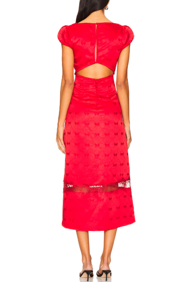 VESTIDO MIDI Rojo
