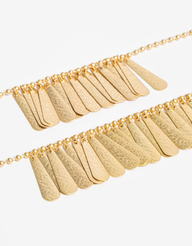 Collares Largos Metal Collar Largo Antique Gold - Dorado Antique Gold