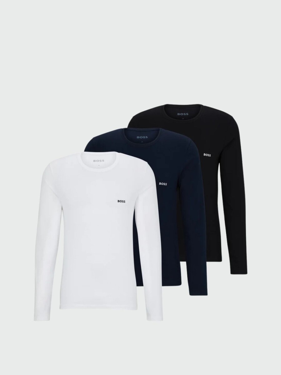 HUGO BOSS Pack de 3 Camisetas de Manga Larga RN 3P Classic - Surtido 