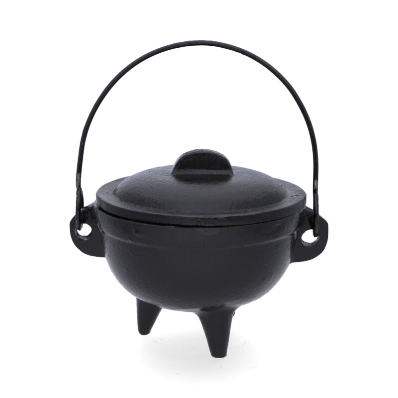 CALDERO DE HIERRO CON TAPA Y ASA Con Tapa Y Asas 10x7cm