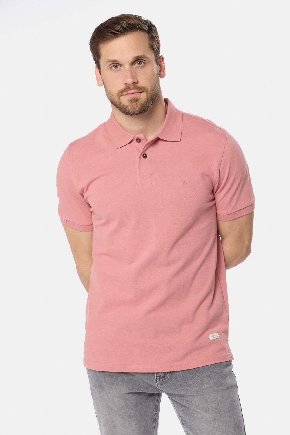 REMERA POLO PIQUE LISA Coral