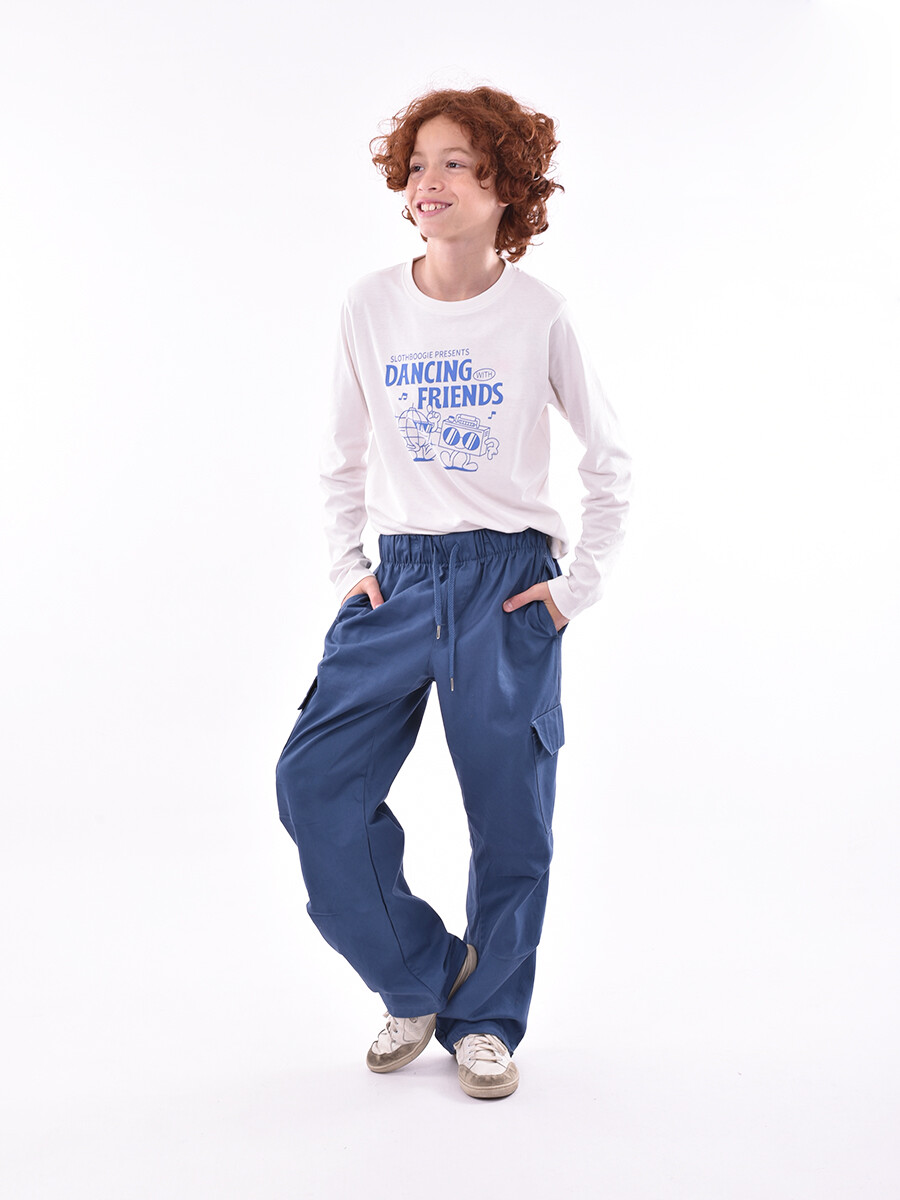 PANTALÓN CARGO RODRI - AZUL PIEDRA 